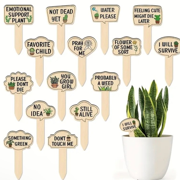 Surprise Pack: 3 Hilarious Garden Stakes for Plant Labels- NWT - Picture 4 of 13